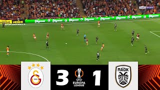 Galatasaray vs PAOK 31  UEFA Europa League 202425  Match Highlights [upl. by Radman]