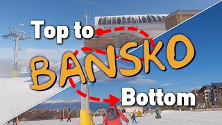 Bansko Top to Bottom Banderitza  Balkaniada  Kolarski  Ski Road with GoPro Hero 7 Telemetry [upl. by Nagiam378]