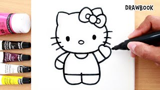 Learn to Draw and Paint HELLO KITTY with Acrylics [upl. by Kcirtap]