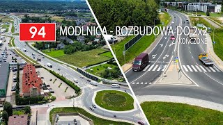 DK94 Modlnica  Rozbudowa do 2x2Zakończone DRON [upl. by Nosilla]