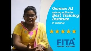 German A1 Student Amritha Nagaragan Shares her Experience at FITA Academy Chennai [upl. by Nehtiek502]