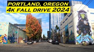 Portland Oregon  4k Fall Driving Tour  2024 [upl. by Vittorio]