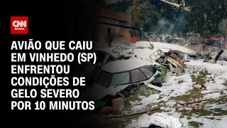 Avião que caiu em Vinhedo SP enfrentou condições de gelo severo por 10 minutos  CNN PRIME TIME [upl. by Catharina55]