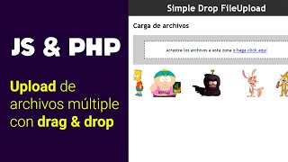 Cómo SUBIR VARIOS ARCHIVOS con Javascript ARRASTRÁNDOLOS al navegador  Drag and Drop [upl. by Lampert]