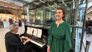 Rare English Rose Sings Beautifully In The Station [upl. by Hippel579]