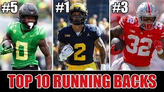 Top 10 RUNNING BACKS In The 2024 NFL Draft  MidSeason Rankings [upl. by Ttessil]