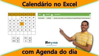 Como Fazer Calendário com Agenda 2022 no Excel Calendário Dinâmico [upl. by Aikenahs281]