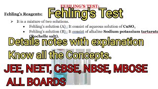 Fehlings Test  Fehlings Solution  JEE  NEET  CBSE [upl. by Leraj]