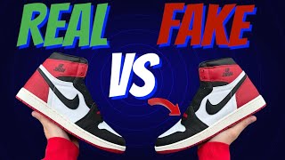 2024 Real Vs Fake Jordan 1 “Black Toe” Reimagined [upl. by Vittoria]