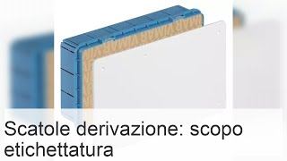 Scatole di derivazione per cablaggio aperto sotto intonaco sotto legno dispositivo [upl. by Eedyah]