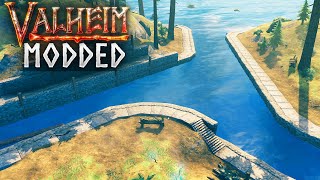 Finishing the Canal Project Modded Valheim EP19 [upl. by Llehcor]