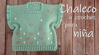 Chaleco FÁCIL a crochet para niña ¡Paso a paso [upl. by Tryck]