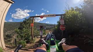 alpine coaster at glenwood caverns adventure park front seat pov 4k [upl. by Vinn46]