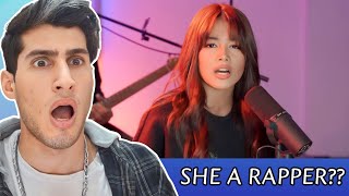 SHE CAN RAP LIKE THIS  Gigi De Lana  I Love The Way You Lie cover REACTION [upl. by Brightman500]