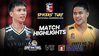 FEU DN STEEL Roofing VS Savouge Spin Doctors  Match Highlights  Spikers Turf Invitational 2024 [upl. by Harshman]