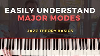 MAJOR MODES EASY TUTORIAL Ionian Dorian Phrygian Lydian Mixolydian MODAL JAZZ PIANO [upl. by Johppah692]