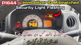 2022 suzuki Alto Dtc P1644 Immobilizer ID Mismatched  security light blinking car not start issue [upl. by Eelatan164]