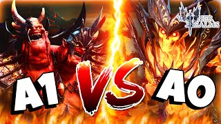 🔥A1 TWINFIEND VS A0 SOLCADENS IN GUILD BOSS🔥  Watcher of Realms [upl. by Alleb511]