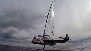 A day at Sandy  Featuring FOILING MOTHS and 14ft skiffs [upl. by Atirb389]