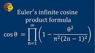 Derivation of Eulers infinite cosine product formula originally discovered by Euler [upl. by Carly]