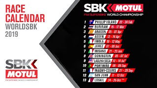 The 2019 WorldSBK Video Calendar  WorldSBK [upl. by Sperling577]