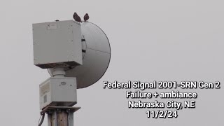 Federal Signal 2001SRN Gen 2  Failure  ambiance  Nebraska City NE 11224 [upl. by Covell32]