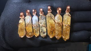 Howto Wire Wrap Citrine Crystals  Surprise News [upl. by Airlie964]