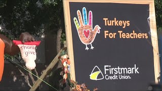 Annual ‘Turkeys for Teachers’ drive supports 1000 local educators with Thanksgiving food [upl. by Merchant]