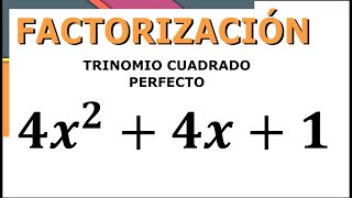 Factorizacíón de un trinomio cuadrado perfecto  Ej 04  SimpleAlgebra1 [upl. by Phenice79]