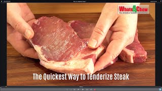 The Quickest Way to Tenderize Steak  How to Tenderize Steak with a Meat Mallet [upl. by Shaefer]