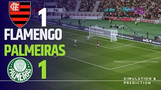 FLAMENGO 1 X 1 PALMEIRAS • Melhores Momentos • Brasileirão 2024  SimulaçãoRecreação [upl. by Enirok]