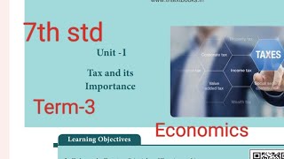 1Tax and its Importance book back answers 7th std Economics Term3 [upl. by Kissiah]