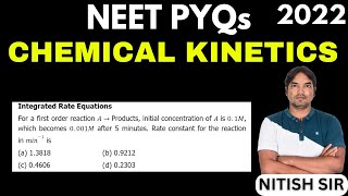 For a first order reaction A Products initial concentration of A is 01M which becomes 0001M [upl. by Dilly]