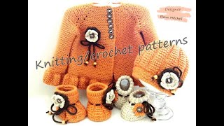 Knitting for Babies Knitting Pattern Baby Hat Baby Booties Baby Cardigan Crochet Pattern PDF [upl. by Choo]