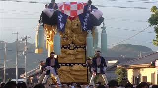 新居浜太鼓祭り２０１７ 山端太鼓台新調お披露目 八幡神社 [upl. by Nolat]