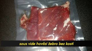 Sous vide hovězí žebro beef rib  15 hod [upl. by Ekard]