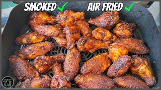 Ninja Woodfire Grill Chicken Wings Smoked and Air Fried at the Same Time [upl. by Amalea914]