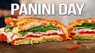 Easy Turkey Panini Recipe  the Ultimate Grilled Sandwich  SAM THE COOKING GUY 4K [upl. by Laurentium628]