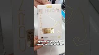 Corning Tempered Glass Installation for iPhone 15 Pro Max at Hugmie temperedglass iphoneprotection [upl. by Aenit]