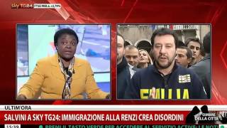 A SKY TG24 SALVINI DEMOLISCE LA KYENGE [upl. by Endo]