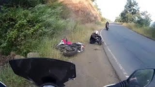 Motorcycle Crash At LAVASA  I Finally Crashed  Yamaha R15 Crash [upl. by Aicele455]