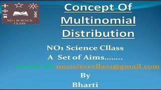 Introduction to the Multinomial DistributionConcept Of Multinomial Distribution in Hindi [upl. by Swetiana156]