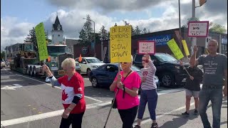 Manotick residents protest truck traffic [upl. by Raines430]