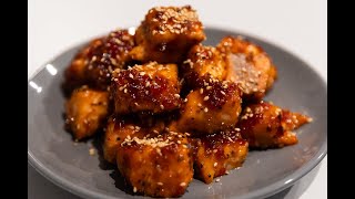 Air Fryer Sweet Thai Salmon Bites  Dinos Easy Meals [upl. by Ymerej]