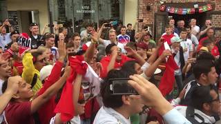 PERU VS ENGLAND SUPPORTERS IN MOSCOW 3072018 [upl. by Nashner]