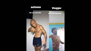 Saitama vs vlogger 75hardchallenge shorts exercise [upl. by Namyac661]