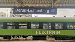 FlixTrainbaubedingter Halt in BerlinLichtenberg FLX1237 BerlinLichtenberg [upl. by Anotyal]