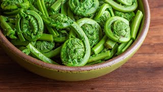 How to Cook Fiddlehead Ferns Blanching [upl. by Theadora746]