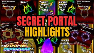 Secret Portal Highlights in Anime Defenders ROBLOX [upl. by Sacken181]