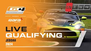 LIVE I Qualifying I Jeddah I GT4 European Series Powered by RAFA Racing Club 2024 [upl. by Anizor929]